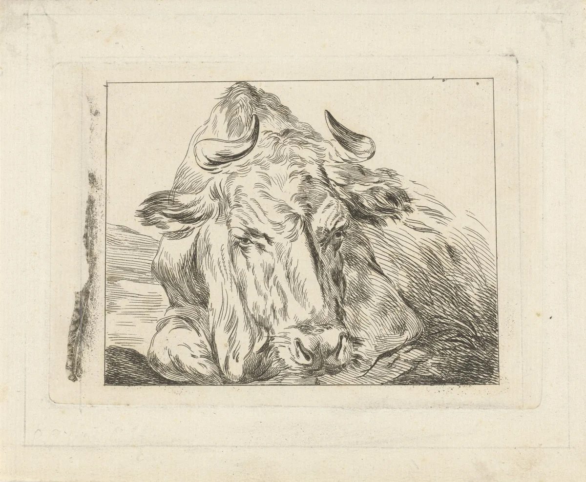 Liggende koe by Pieter Gerardus van Os, print, 1791-1839