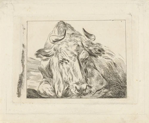 Liggende koe by Pieter Gerardus van Os, print, 1791-1839