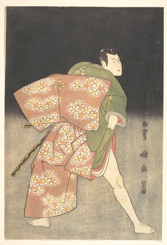 Bandō Minosuke (Mitsugorō III) in the Role of a Young Samurai by Utagawa Toyokuni, print, 1796