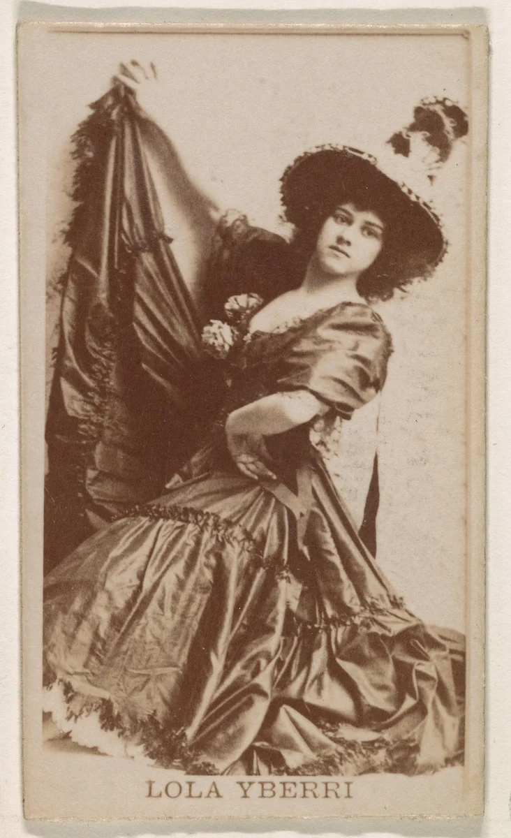 Lola Yberri, from the Actresses series (N245) issued by Kinney Brothers to promote Sweet Caporal Cigarettes by Kinney Brothers Tobacco Company, photograph, 1890