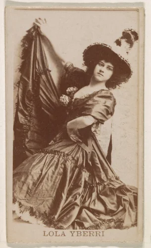 Lola Yberri, from the Actresses series (N245) issued by Kinney Brothers to promote Sweet Caporal Cigarettes by Kinney Brothers Tobacco Company, photograph, 1890