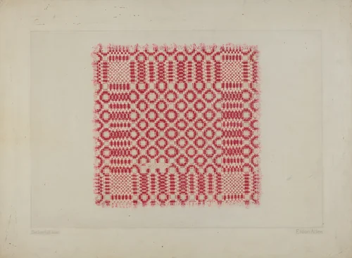 Bedspread by Eldon Allen, index of american design, 1938