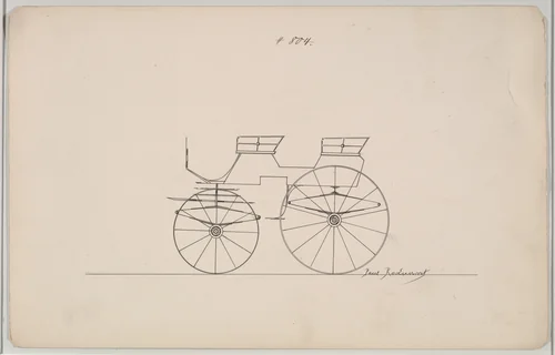 Phaeton #804 by Brewster & Co., drawing, 1850-1870