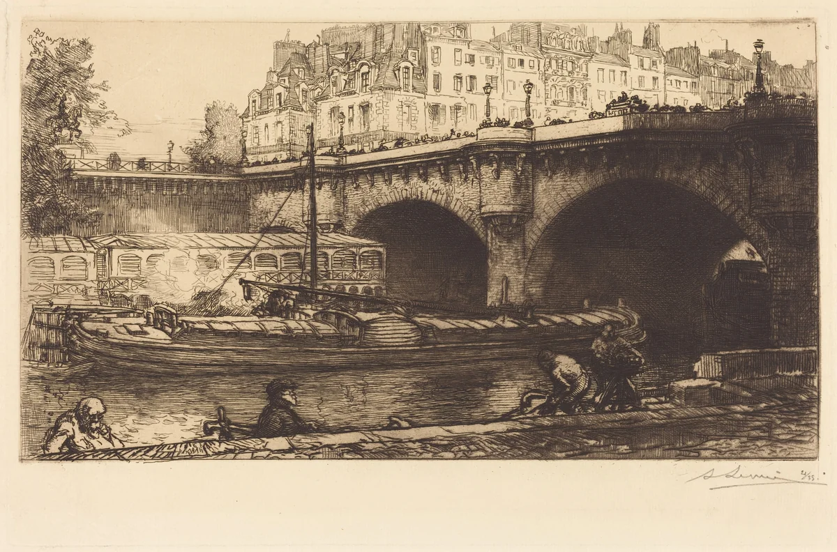 Pont Neuf by Auguste Lepère, print, 1901