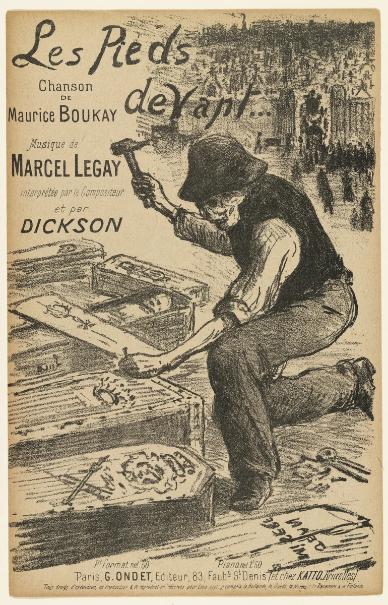 Feet First (Les Pieds devant) by Maximilien Luce, print, 1890