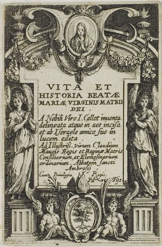 Frontispiece, from The Life of the Virgin by Jacques Callot, print, 1612-1635
