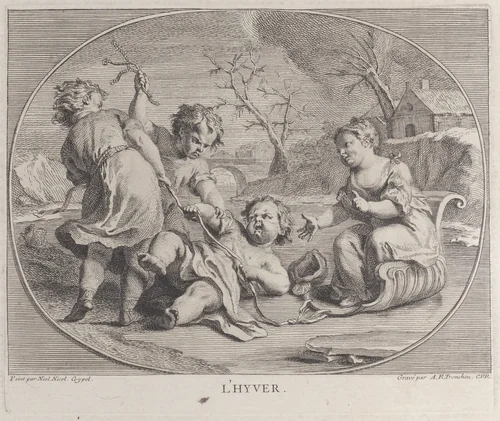 Winter (L'Hyver) by Antoine R. Tronchon, print, 1740-1760
