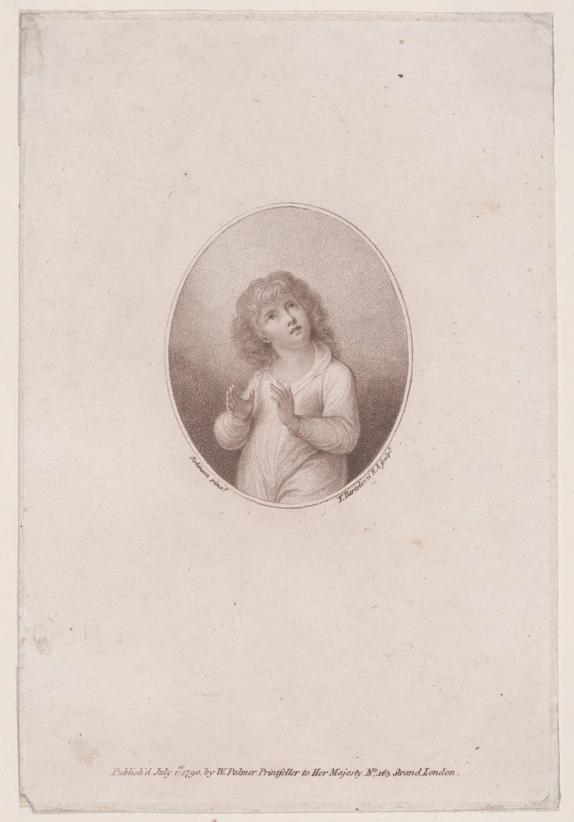 The Angelic Child by Francesco Bartolozzi, print, 1790