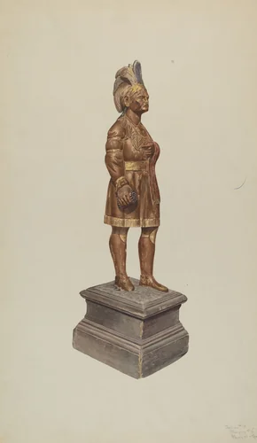 Cigar Store Indian by Henry Murphy, index of american design, 1938