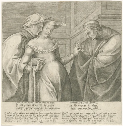 Allegorie op de liefde en op de impotentie by anonymous, print, 1565-1675