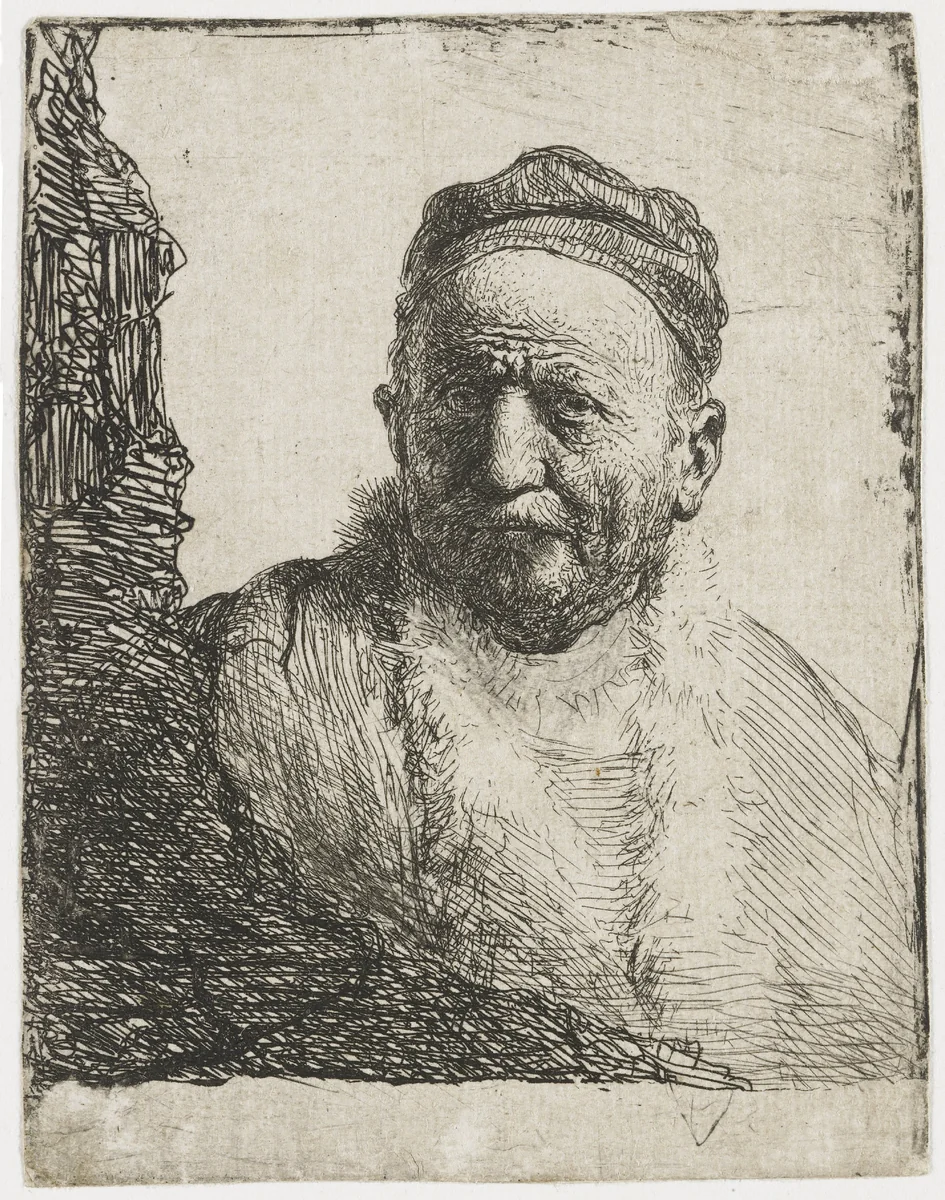 Man in a Close Cap by Rembrandt van Rijn, print, 1630