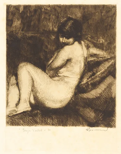 The Feathered Turban (Le turban à aigrette) by Albert Besnard, print, 1901