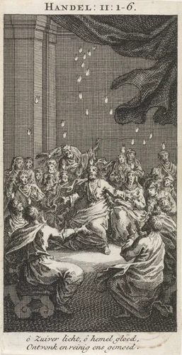 Uitstorting van de Heilige Geest by anonymous, print, 1712