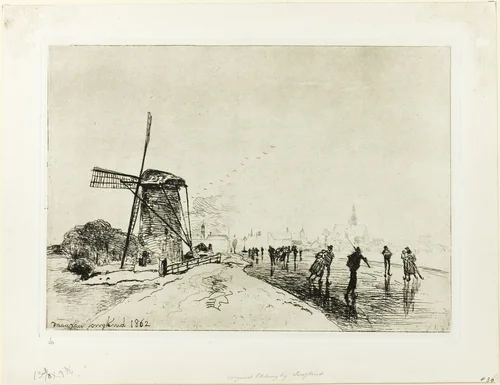 View of the Town of Maassluis by Johan Barthold Jongkind, print, 1862