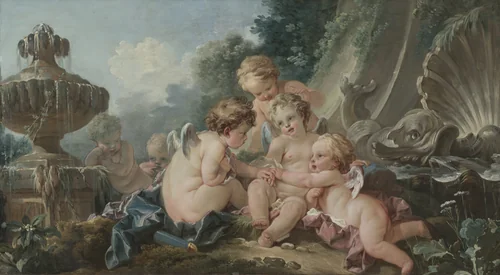 Cupids in Conspiracy by François Boucher, painting, 1740-1749