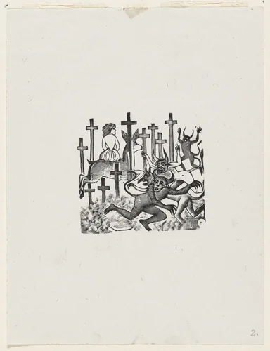 Illustration for a Song (Illustración para un Cuento) from 25 Prints of José Guadalupe Posada by José Guadalupe Posada, print, 1890