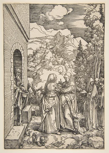 The Visitation, from "The Life of the Virgin" by Albrecht Dürer, print, 1503-1504