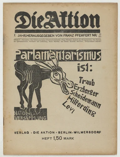 Die Aktion, vol. 10, no. 19/20 by Conrad Felixmüller, periodical, 1920