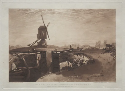 Liber Studiorum: Windmill and Lock by Joseph Turner, print