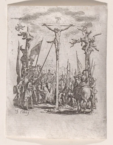 Jésus est Percé d'une Lance (Jesus is Pierced with a Spear), from "La Petite Passion" (The Little Passion) by Jacques Callot, print, 1624-1625