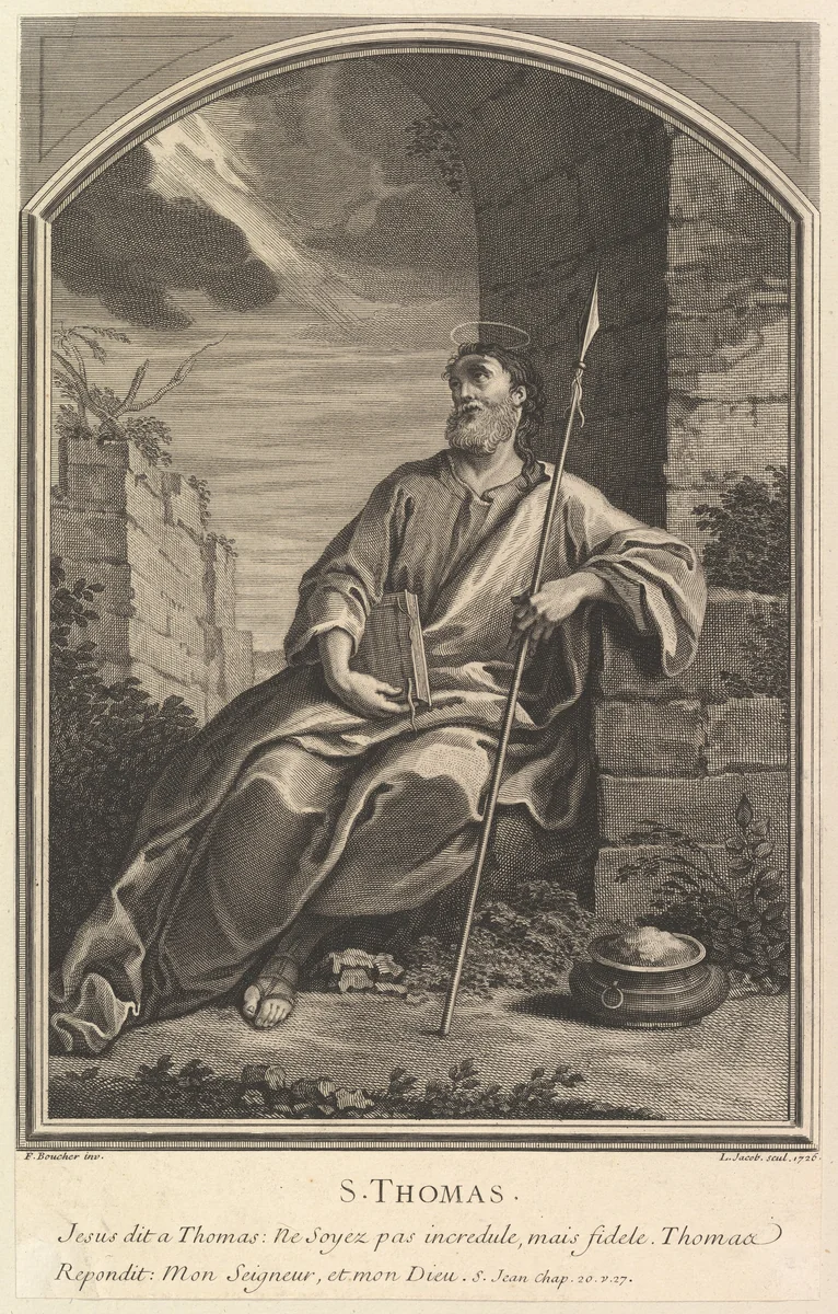 Saint Thomas by Louis Jacob, print, 1726