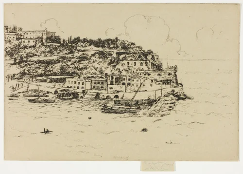 Monaco from La Condamine, Monte Carlo by Theodore Roussel, print, 1905-1906