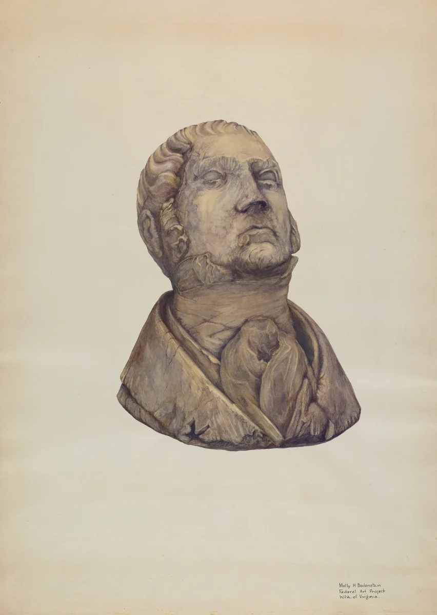 "William Wirt" Figurehead by Molly H. Bodenstein, index of american design, 1938