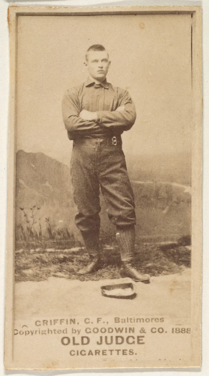 Griffin, Center Field, Baltimore Orioles, from the Old Judge series (N172) for Old Judge Cigarettes by Goodwin & Company, photograph, 1888