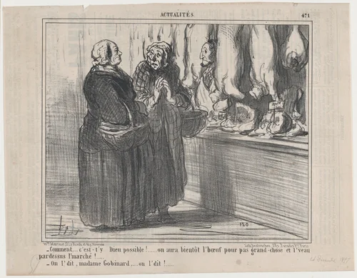 Comment,...c'est-t'y Dieu possible!..., from Actualités, published in Le Charivari, December 14, 1857 by Honoré Daumier, print, 1857