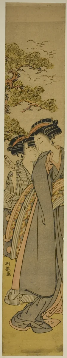 Delivering a Love Letter by Isoda Koryusai, print, 1772-1782