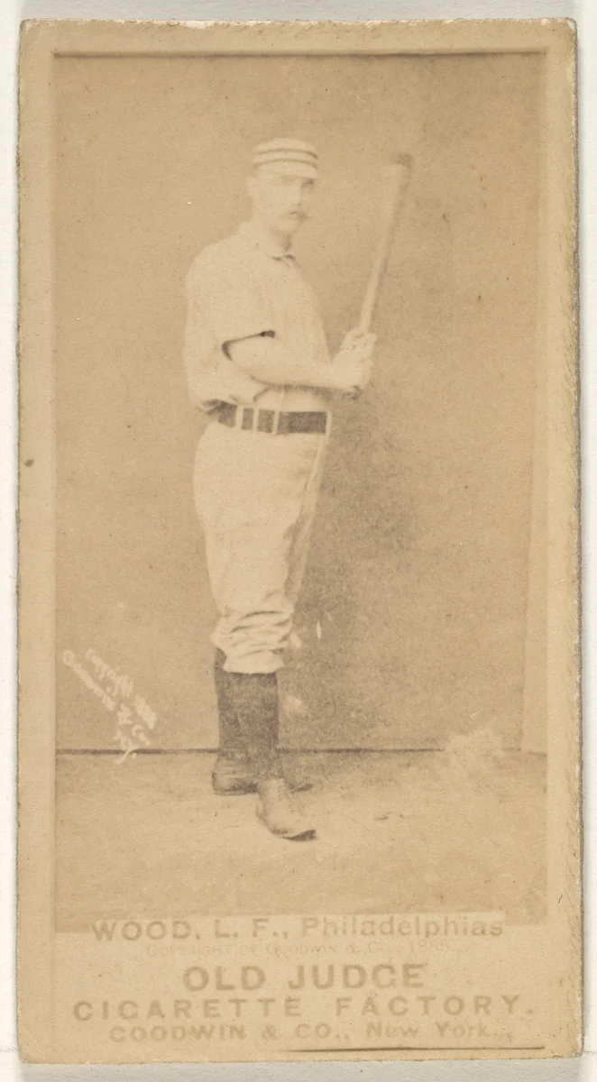 George A. Wood, Left Field, Philadelphia, from the Old Judge series (N172) for Old Judge Cigarettes by Goodwin & Company, photograph, 1887-1890