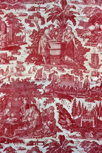 La Danse Savoyarde ou La Lessive (Furnishing Fabric) by Lecler Pére et fils, textile, 1790-1795