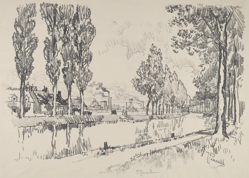 The Canal at Blanzy, France by Joseph Pennell, print, 1911