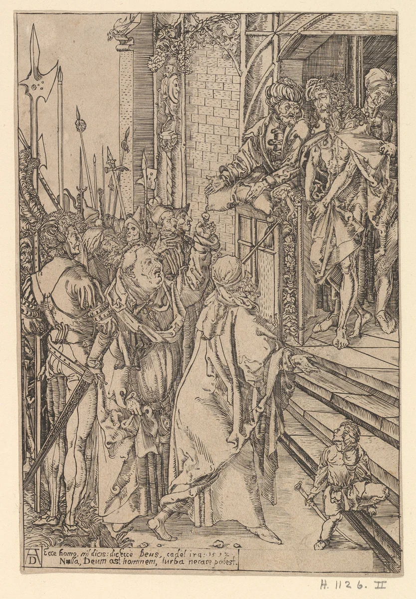 Ecce Homo (reverse copy) by Albrecht Dürer, print, 1485-1600