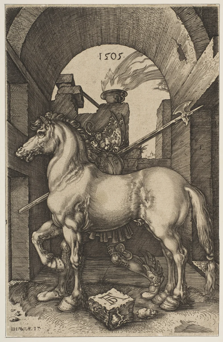 The Little Horse (copy) by Jan Wierix, print, 1565-1615