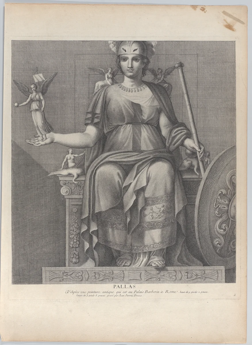 Pallas by Giovanni Girolamo Frezza, print, 1680-1741