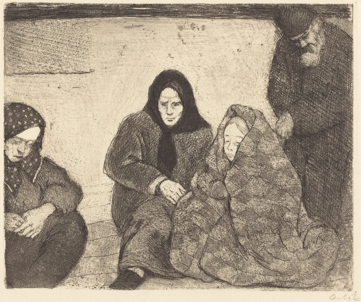 Emigrants by Emil Orlik, print, 1922