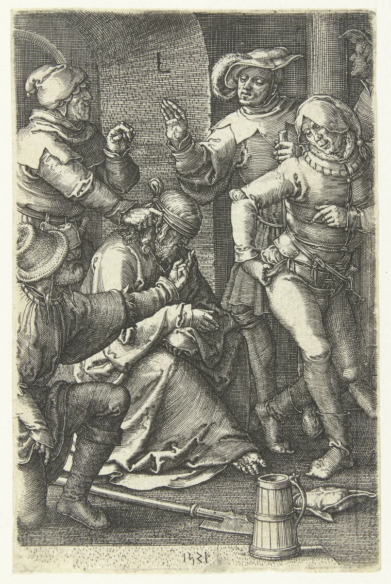 Bespotting van Christus by Unknown, print, 1521