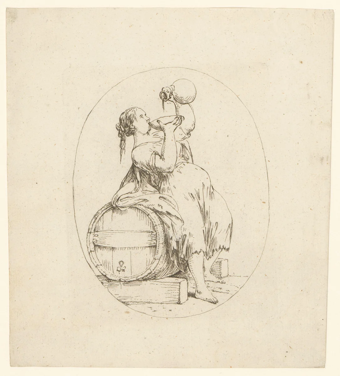 Allegorie van de dronkenschap by Bernhard Rode, print, 1788