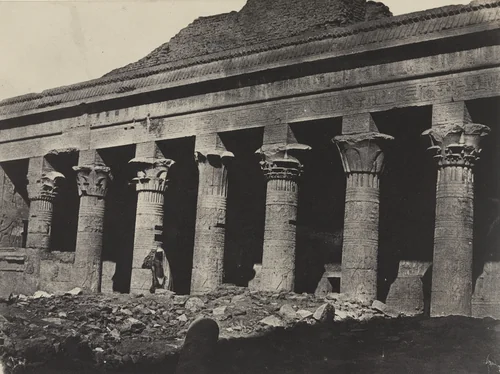 Grand Temple D'Isis, a Philoe, Galerie Orientale by Maxime Du Camp, photograph, 1849