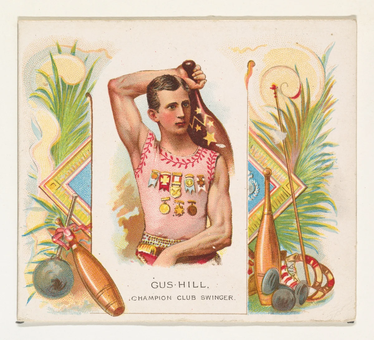 Gus Hill, Champion Club Swinger, from World's Champions, Second Series (N43) for Allen & Ginter Cigarettes by Allen & Ginter, print, 1888