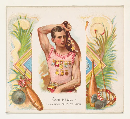 Gus Hill, Champion Club Swinger, from World's Champions, Second Series (N43) for Allen & Ginter Cigarettes by Allen & Ginter, print, 1888