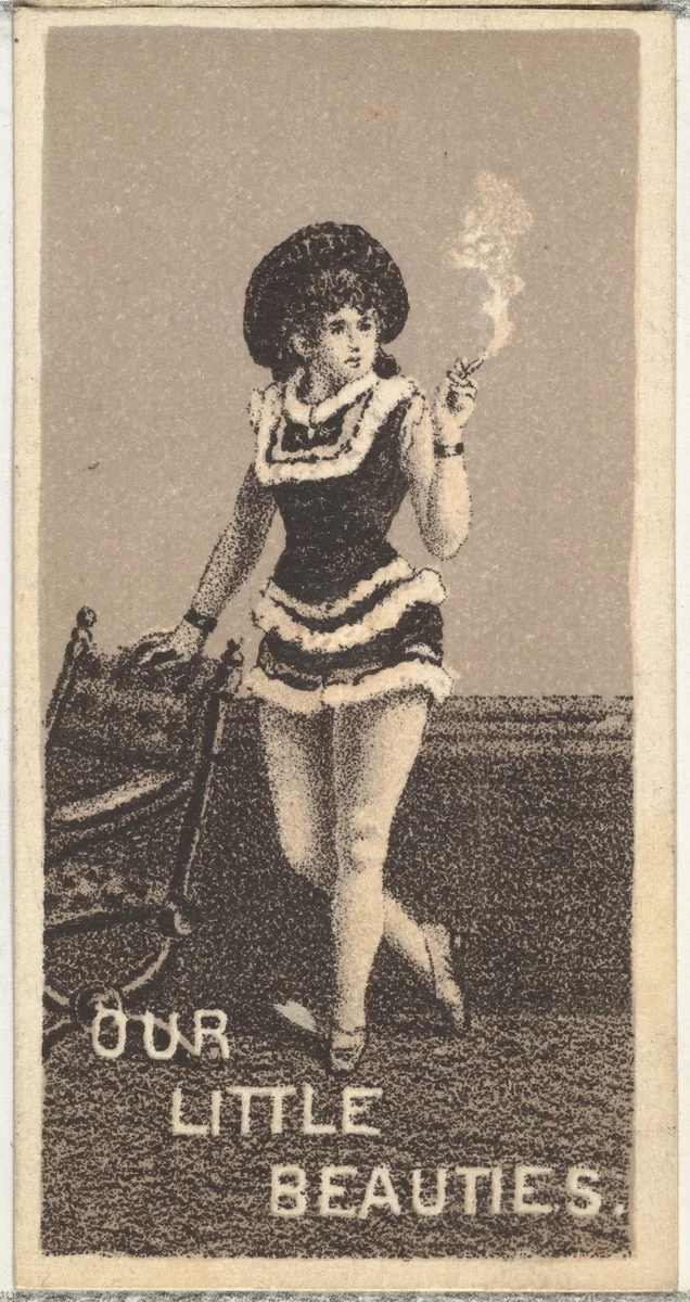 From the Actresses series (N57) promoting Our Little Beauties Cigarettes for Allen & Ginter brand tobacco products by Allen & Ginter, print, 1890
