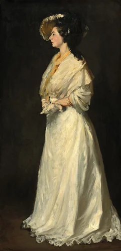 Young Woman in White by Robert Henri, painting, 1904