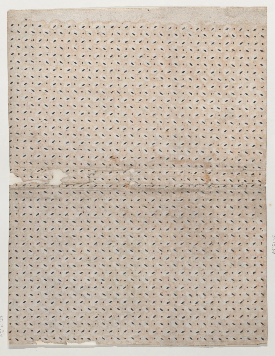 Sheet with overall dot pattern by anonymous, print, 1775-1875