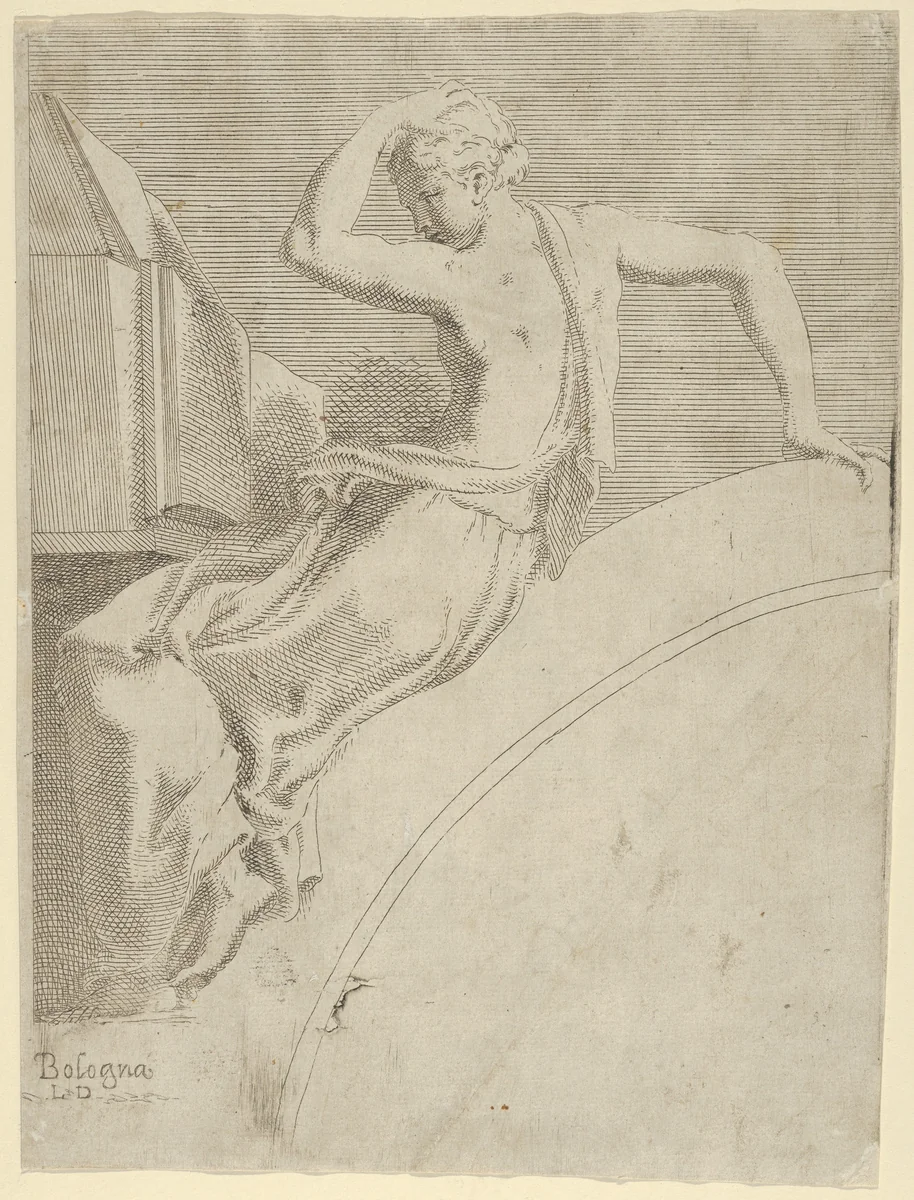 Calliope, from "Twelve Muses and Goddesses" by Léon Davent, print, 1537-1550