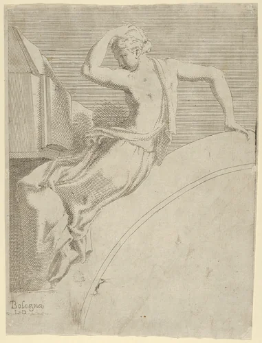 Calliope, from "Twelve Muses and Goddesses" by Léon Davent, print, 1537-1550