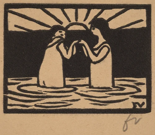 Playing in the Sun (Jeux au soleil) by Félix Vallotton, print, 1893