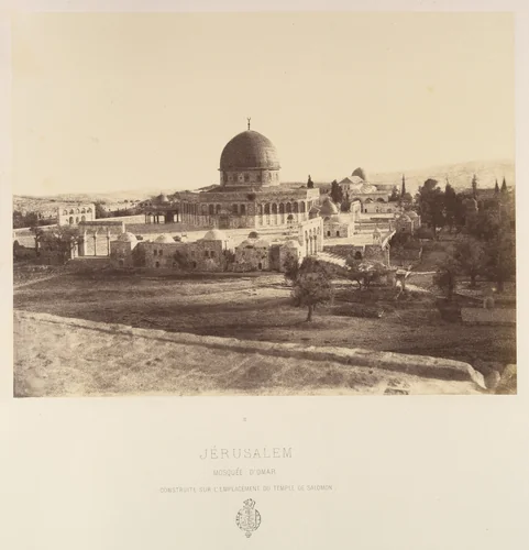 Jérusalem. Mosquée d'Omar, construite sur l'emplacement su Temple de Salomon by Louis de Clercq, photograph, 1860