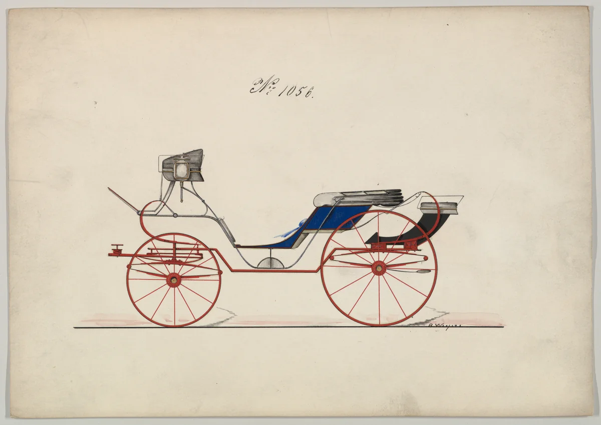 Victoria #1056 by Brewster & Co., drawing, 1870